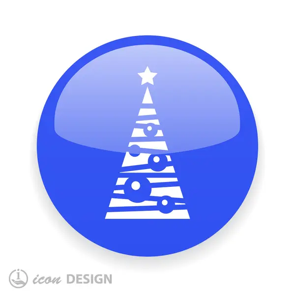 Pictograph van kerstboom — Stockvector