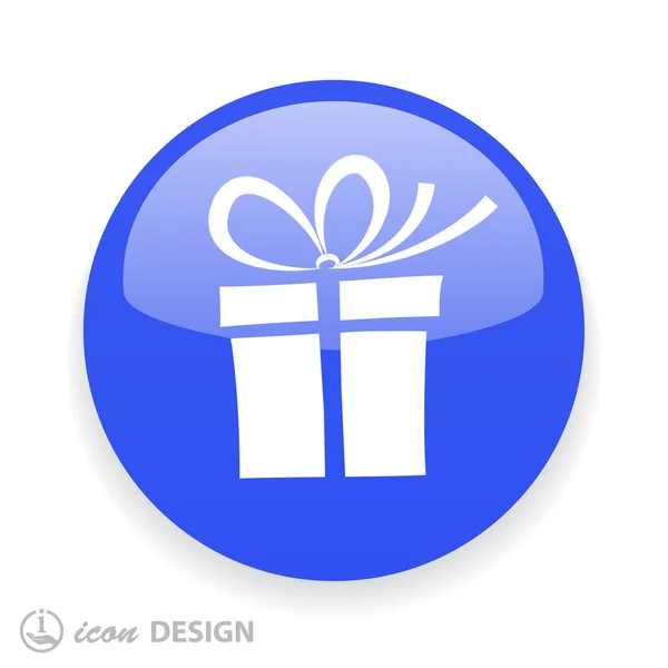 Pictograph of gift icon — Stock Vector