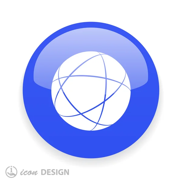 Pictograph van wereldbol icoon — Stockvector
