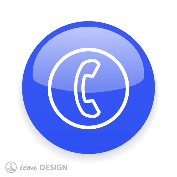 Pictograph of phone icon — Stock Vector