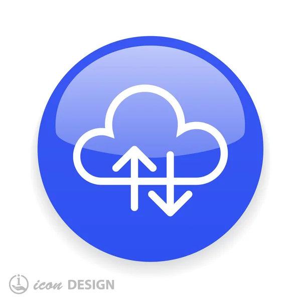 Pictografía del icono de la nube — Vector de stock