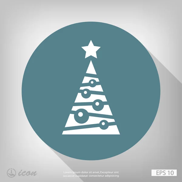 Pictograph van kerstboom — Stockvector