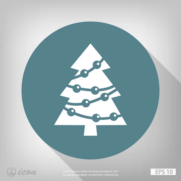 Pictograph of christmas tree — Stock Vector