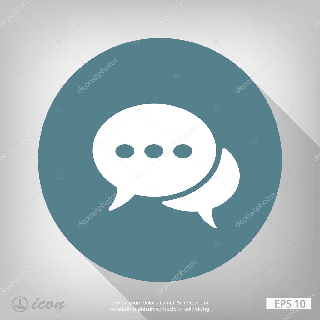 Pictograph of message or chat