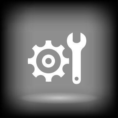 Dişli ve İngiliz anahtarı simgesi