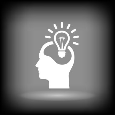 Ampul kafa kavramı simgesi