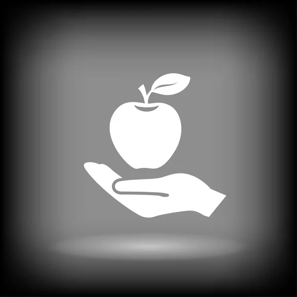 Ekibimizi el ile elma simgesi — Stok Vektör