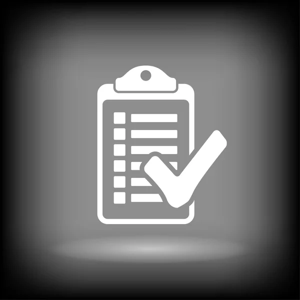 Pictograph of checklist icon — Stock Vector