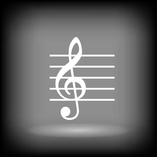 Piktogramm von Musik Schlüsselsymbol — Stockvektor