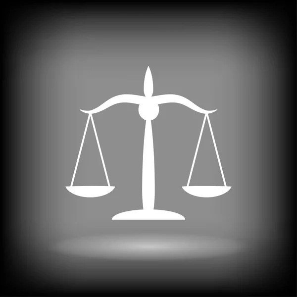 Balance de justice icône — Image vectorielle