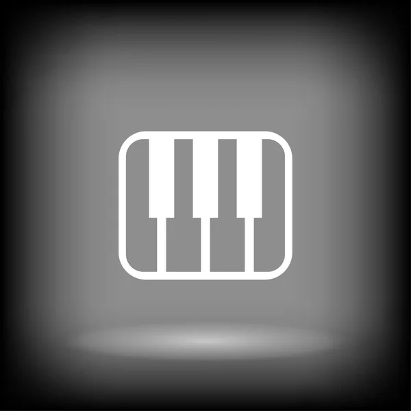 Pictograph van muziek toetsenbord pictogram — Stockvector