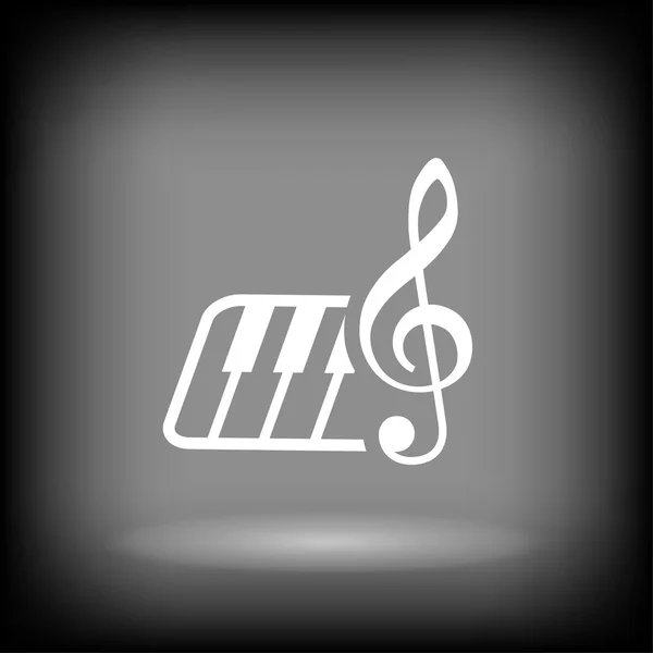Müzik anahtar ve klavye simgesi — Stok Vektör