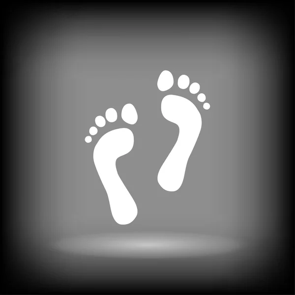 Pictograph of footprints icon — Stock Vector