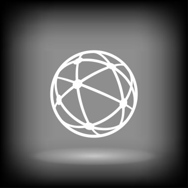 Küresel teknoloji ya da sosyal ağ simgesini