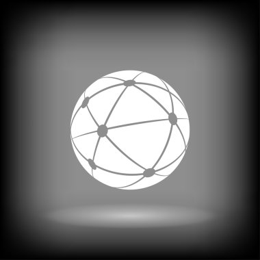 Küresel teknoloji ya da sosyal ağ simgesini