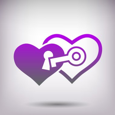 kalp ile anahtar simgesi