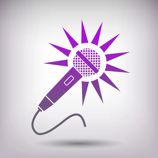 Icône de signe de microphone — Image vectorielle