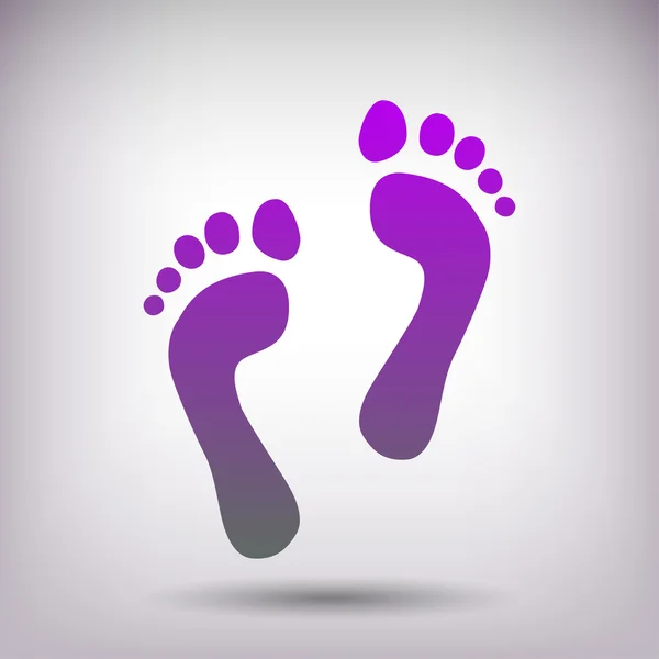 Pictograph of footprints icon — Stock Vector