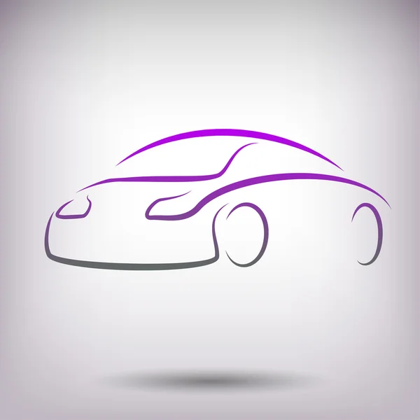 Pictografía del icono del coche — Vector de stock