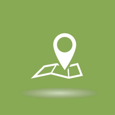 harita simgesi üzerinde toplu iğne