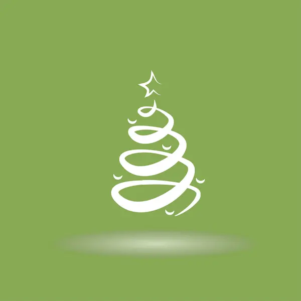 Pictograph van kerstboom — Stockvector