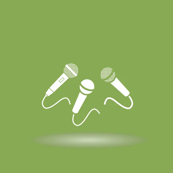Pictograph of Microphones icon — Stock Vector