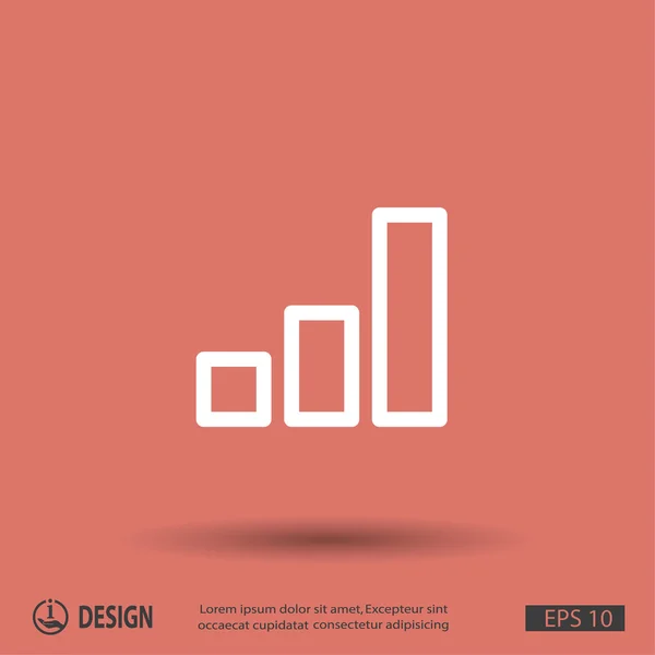 Pictograph van statistiek grafiek — Stockvector