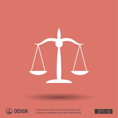 Adalet ölçekler simgesi