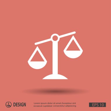 Adalet ölçekler simgesi