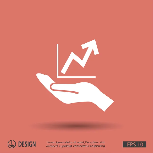 Pictograph van statistiek grafiek — Stockvector