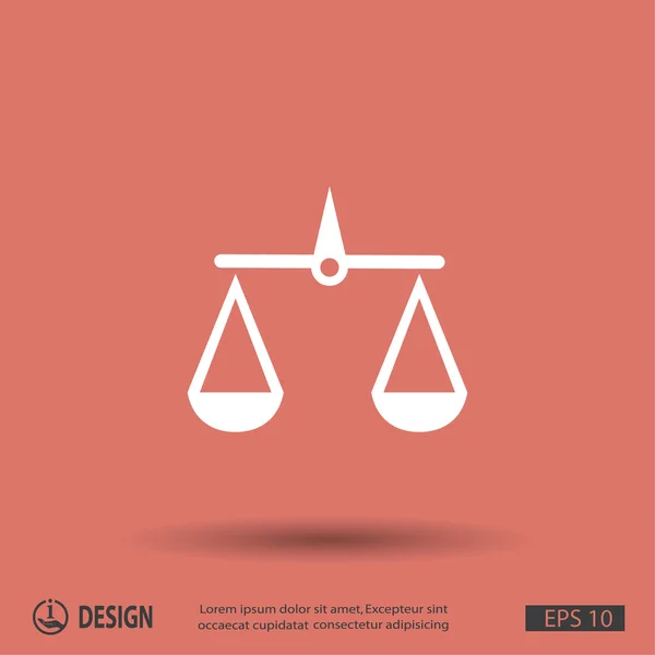 Balance de justice icône — Image vectorielle