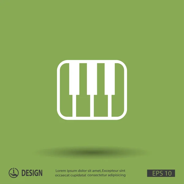 Ikona hudební klávesnice ikony — Stockový vektor