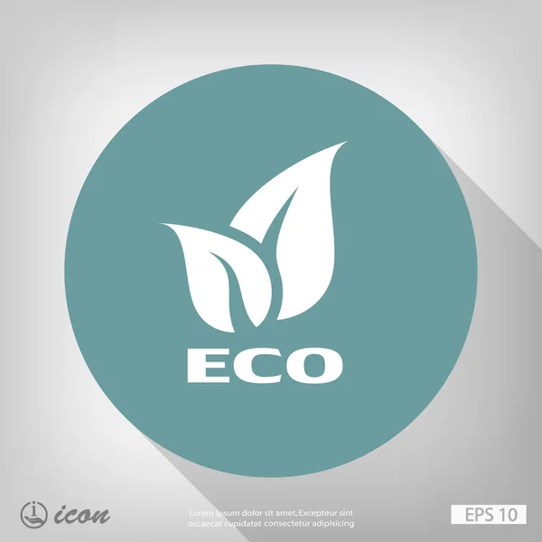 Pictograph of eco icon — Stock Vector