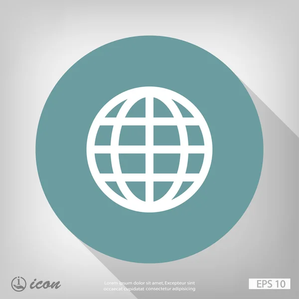 Pictograma do ícone do globo —  Vetores de Stock