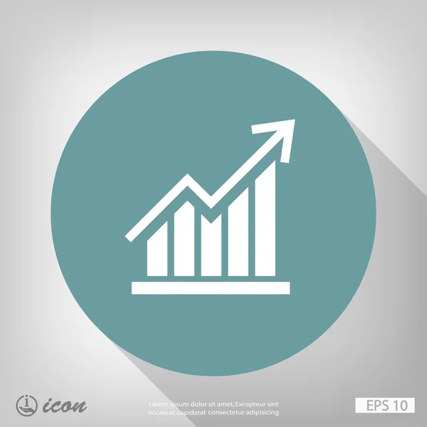 Pittogramma del grafico statistico — Vettoriale Stock