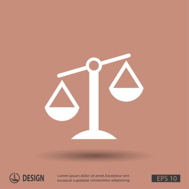 Adalet ölçekler simgesi