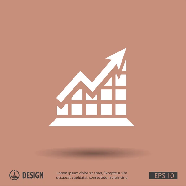 Pictograph of statistic graph — Stock Vector