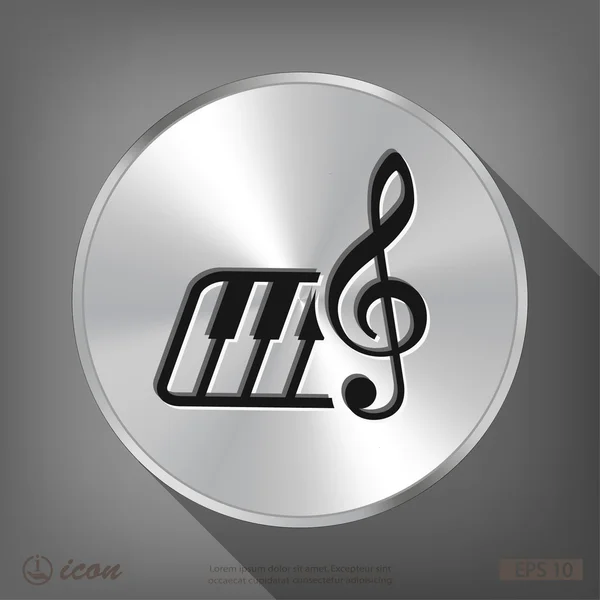 Pictogramme de l'icône musicale — Image vectorielle