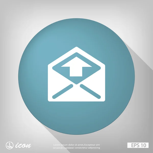 Ikona pošta s ikonou obálky — Stockový vektor