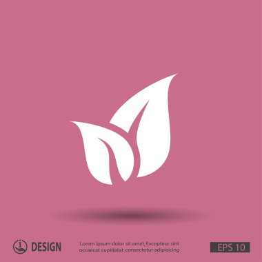 Eko düz tasarım simgesi