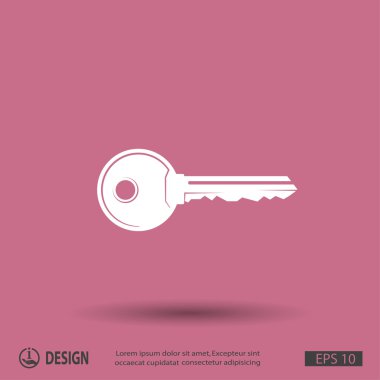 anahtar düz tasarım simgesi