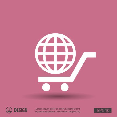 Alışveriş sepeti simgesini Küre