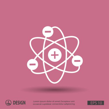 Atom düz tasarım simgesi