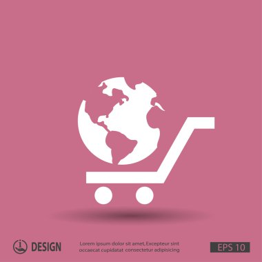 Alışveriş sepeti simgesini Küre
