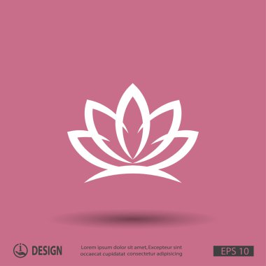 Lotus düz tasarım simgesi
