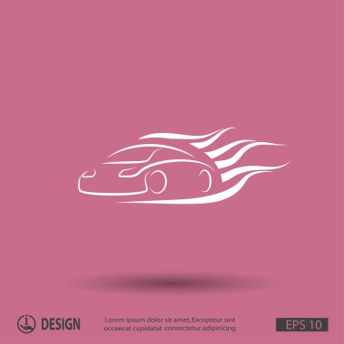 Ekibimizi araba düz tasarım simgesinin