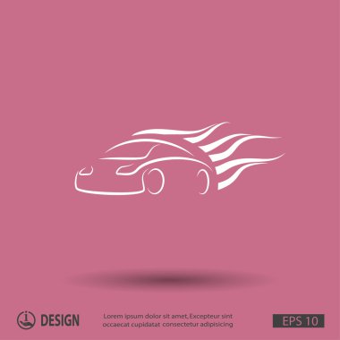 Ekibimizi araba düz tasarım simgesinin