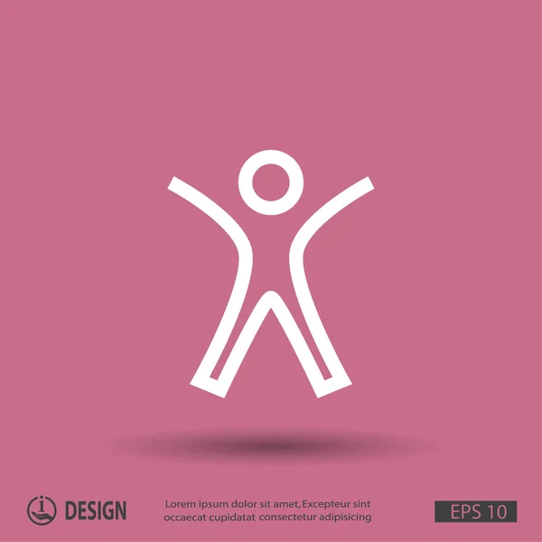 Success people icône de design plat — Image vectorielle