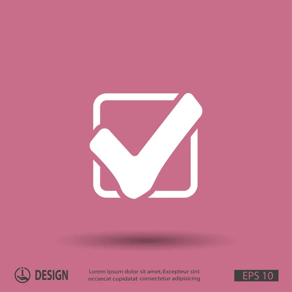 Check mark flat design icon — Stock Vector