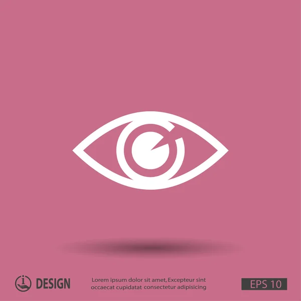 Eye flat design icon — Stock Vector